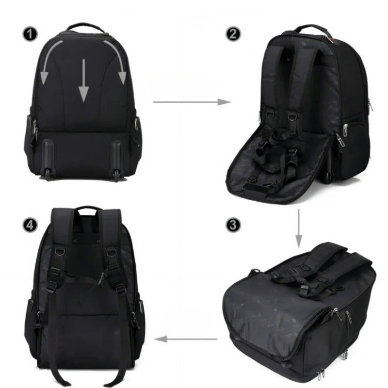 Koffer-Rucksack mit Rollen