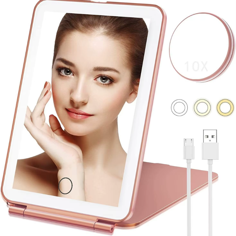 Miroir Led Zoom Portable