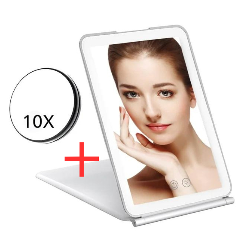 Miroir Led Zoom Portable