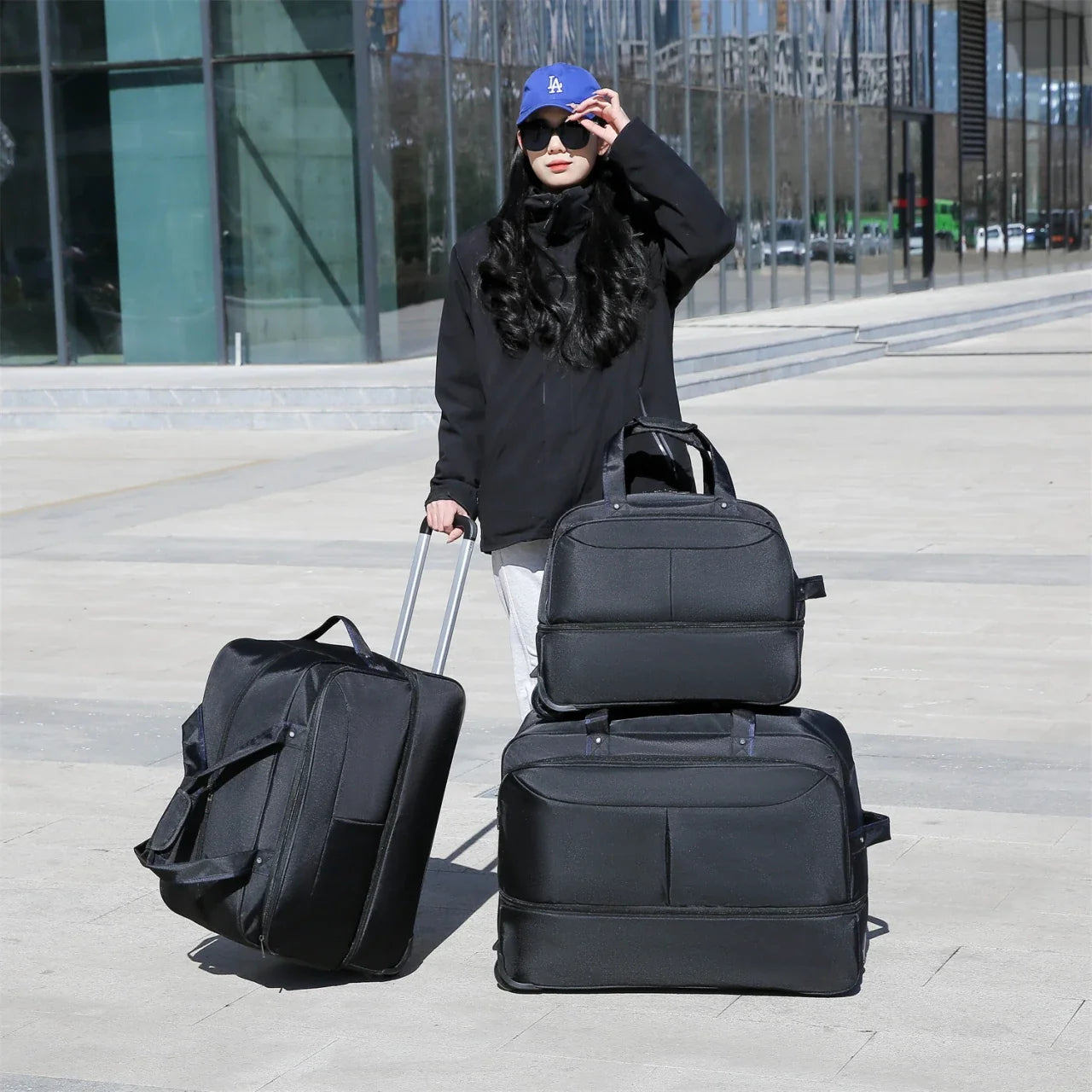 Unisex-Reisetasche mit Rollen