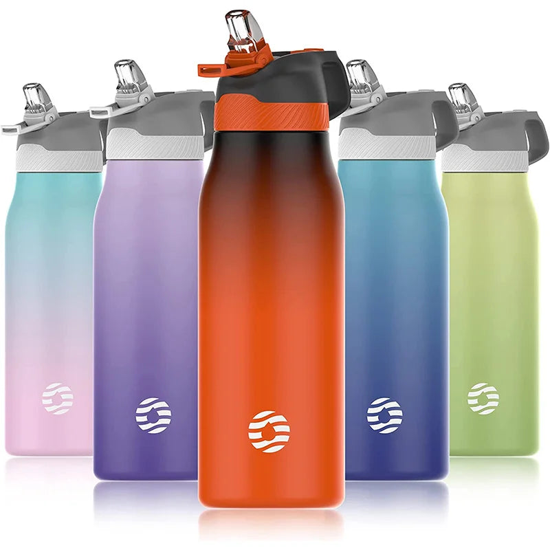 Trinkflasche mit Strohhalm für Erwachsene
