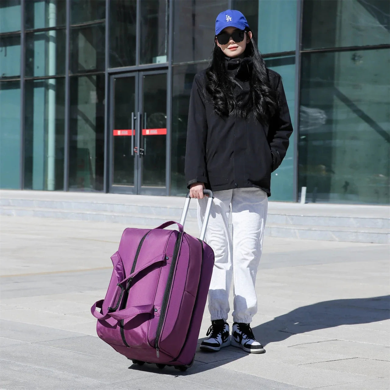 Unisex-Reisetasche mit Rollen