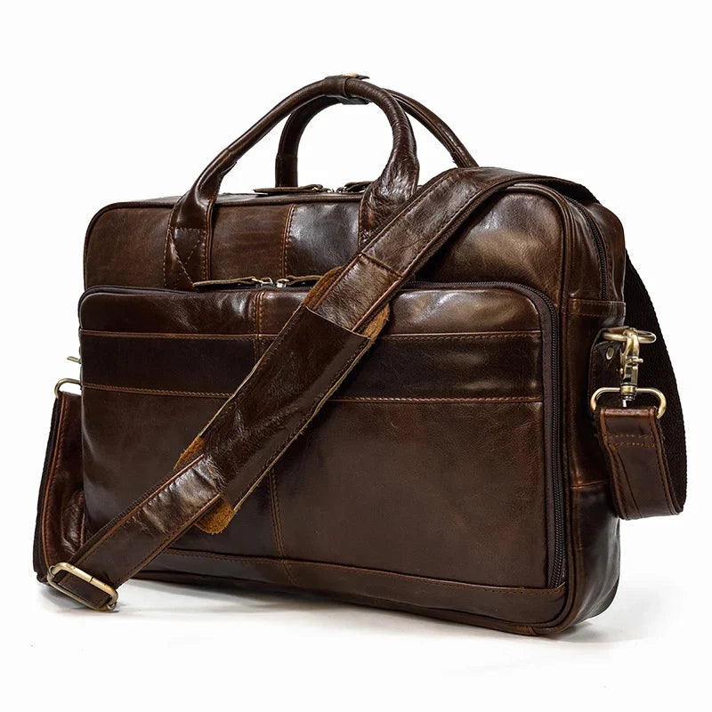 Leder-Laptoptasche für Herren