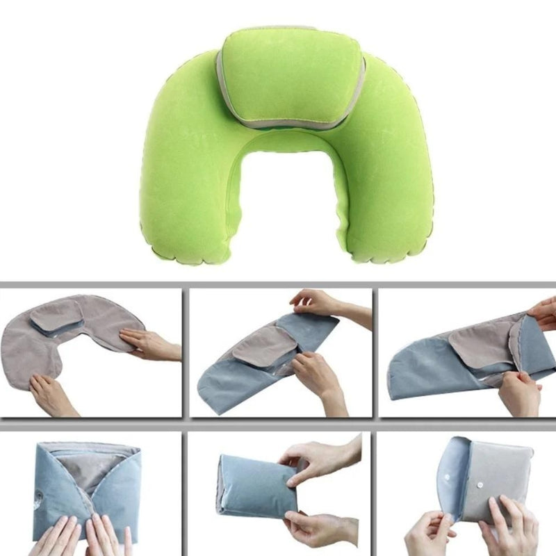 Coussin de voyage au format gonflable