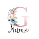 Lettre G avec Nom Personnalisé