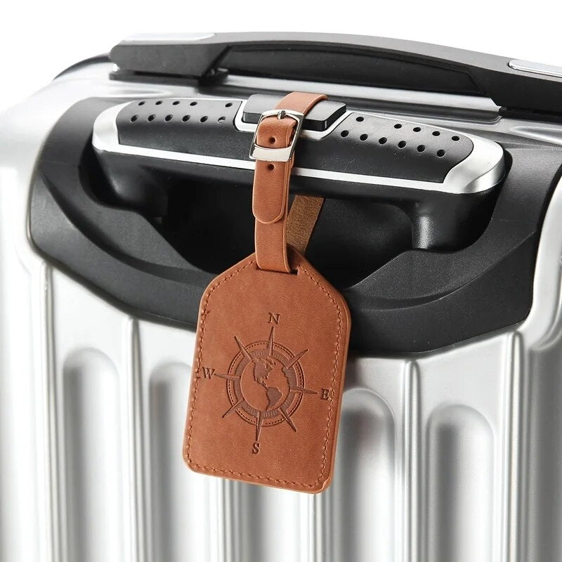 Étiquette de bagage en simili
