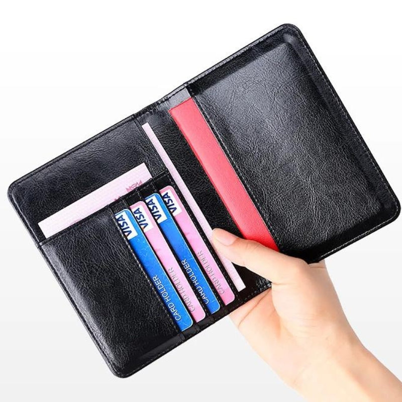 Étui en cuir pour passeport homme