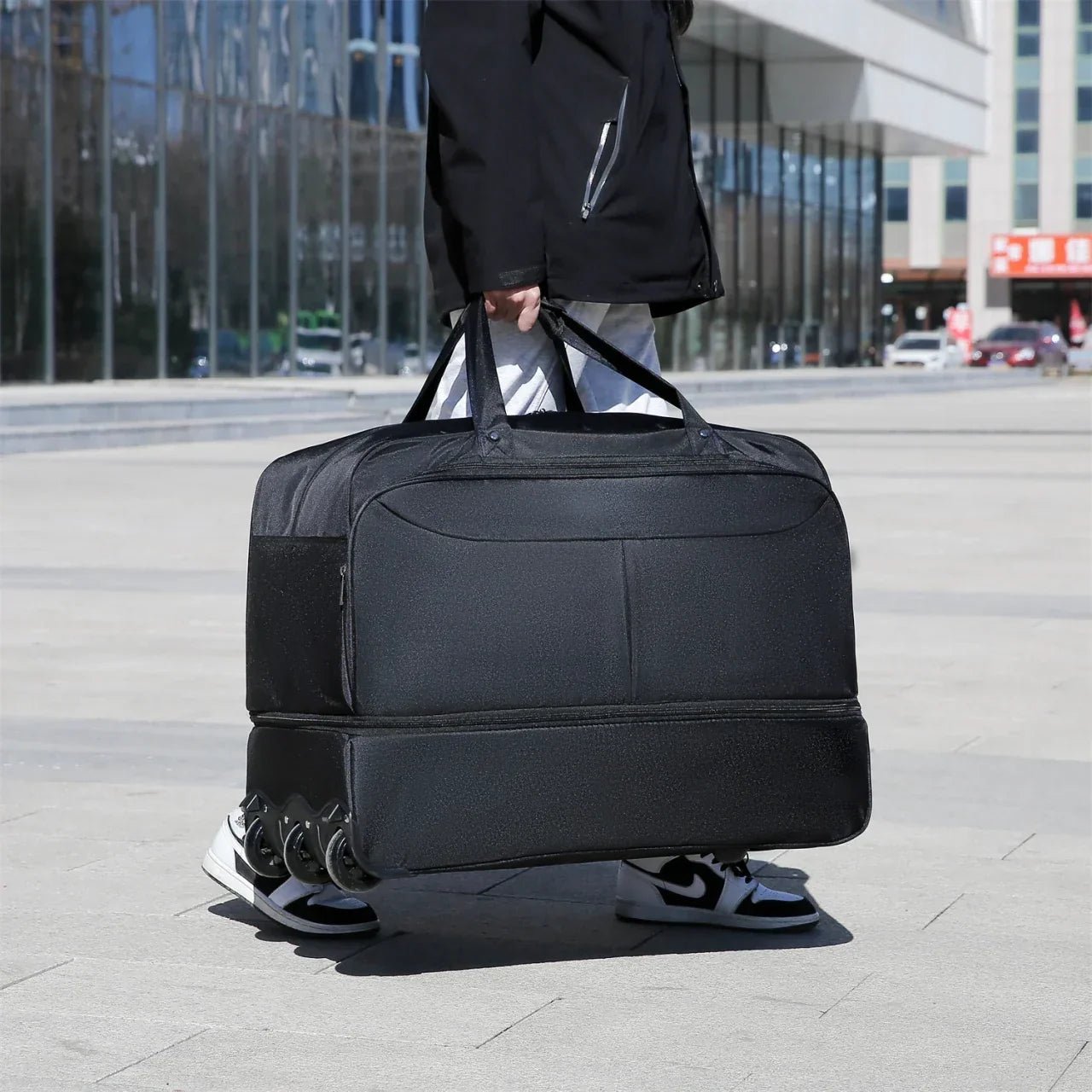 Sac de voyage en situation urbaine