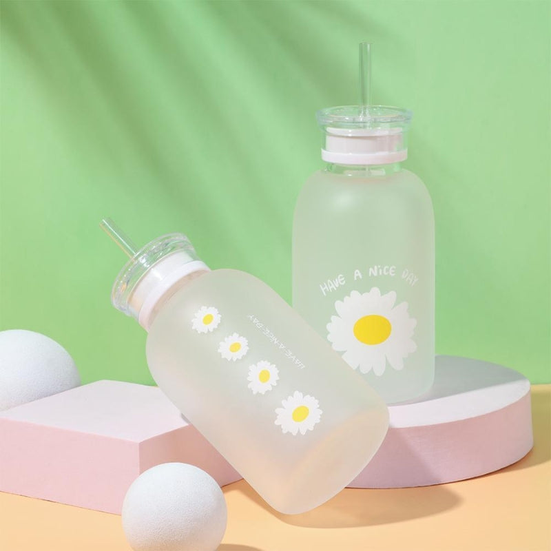 Gourde à paille fabriquée en verre