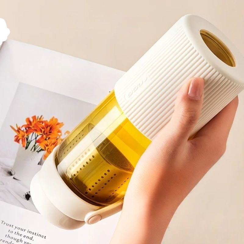 Gourde avec infuseur en verre