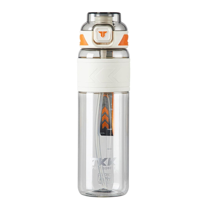 Trinkflasche mit integriertem Strohhalm