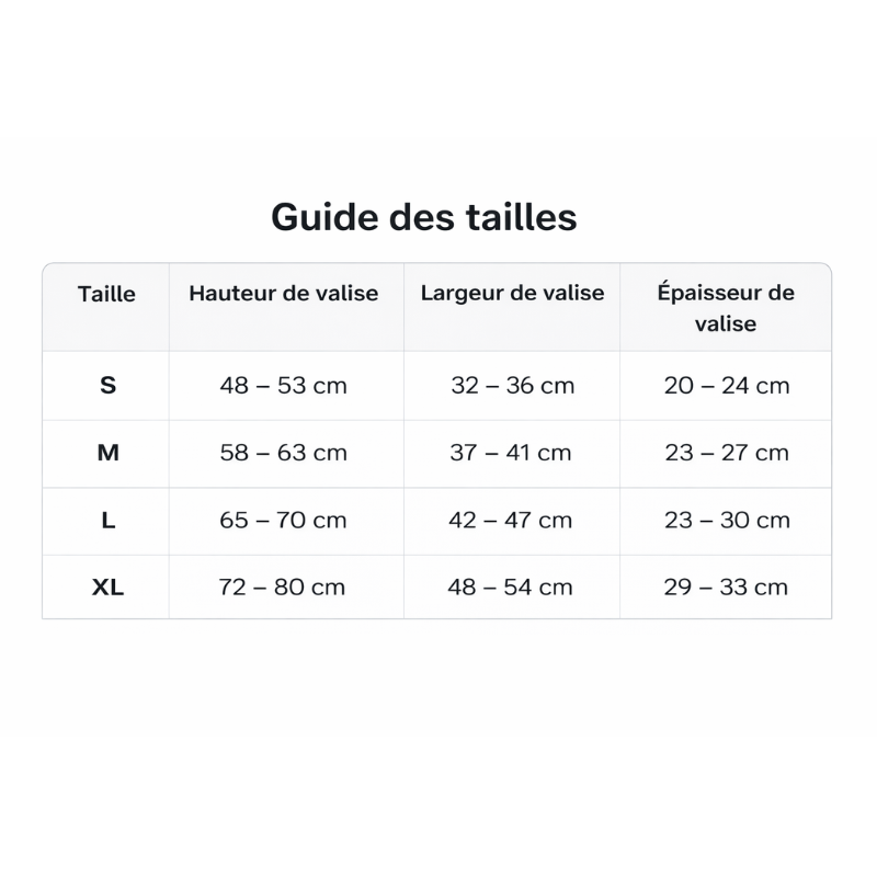 Housse protectrice destinée aux valises