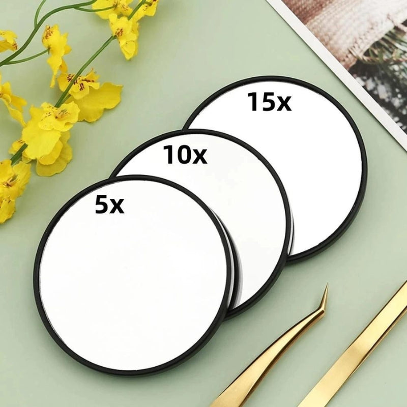 Miroir de poche avec effet grossissant