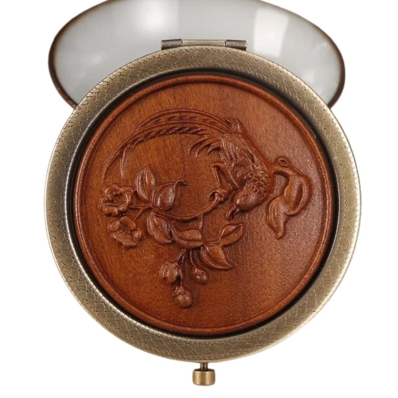 Miroir De Poche Décoratif Bois