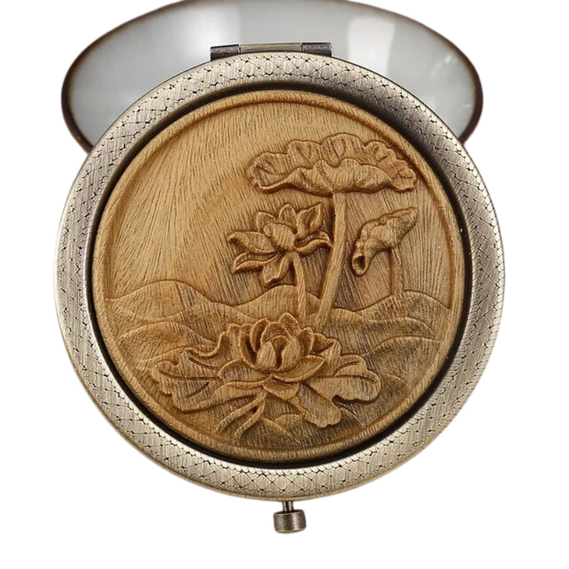 Miroir De Poche Décoratif Bois