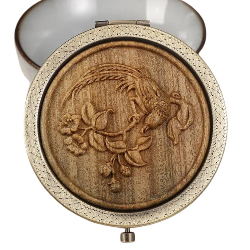 Miroir De Poche Décoratif Bois