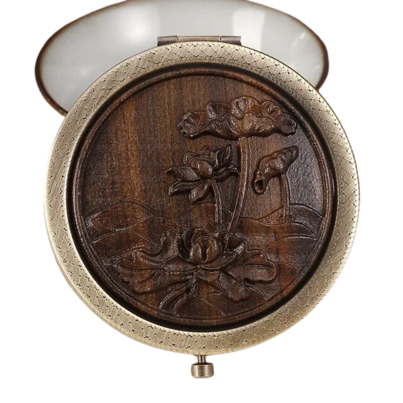 Miroir De Poche Décoratif Bois