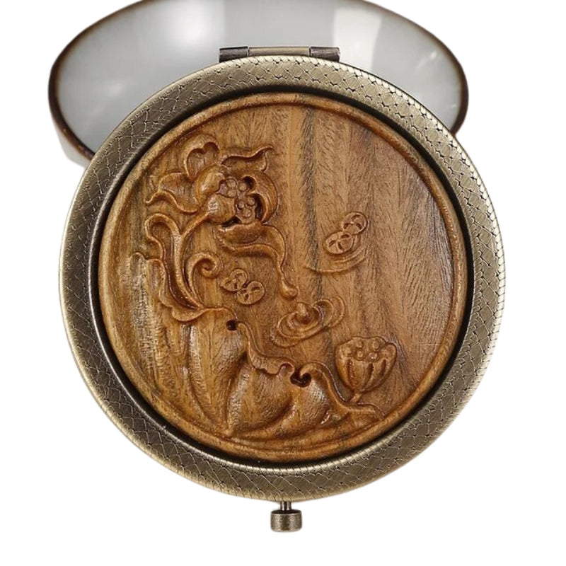 Miroir De Poche Décoratif Bois