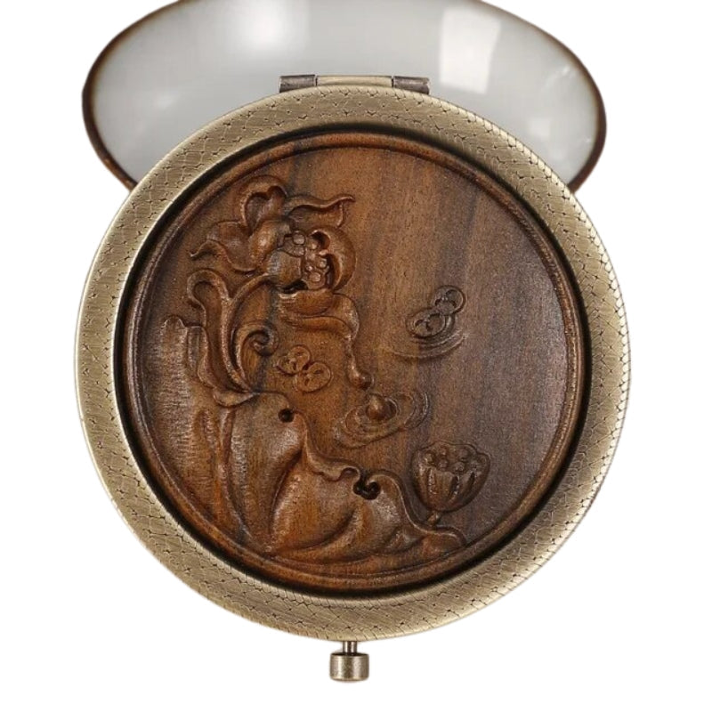 Miroir De Poche Décoratif Bois