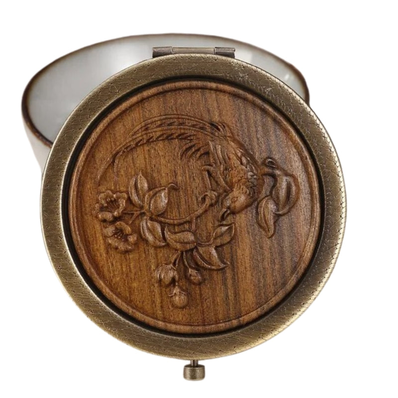 Miroir De Poche Décoratif Bois