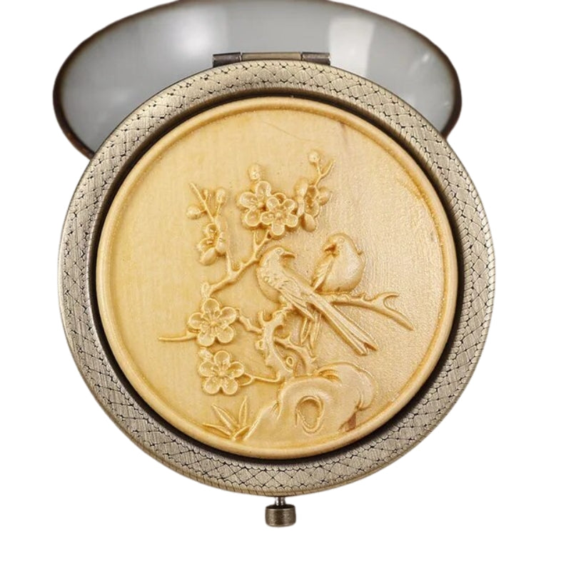 Miroir De Poche Décoratif Bois