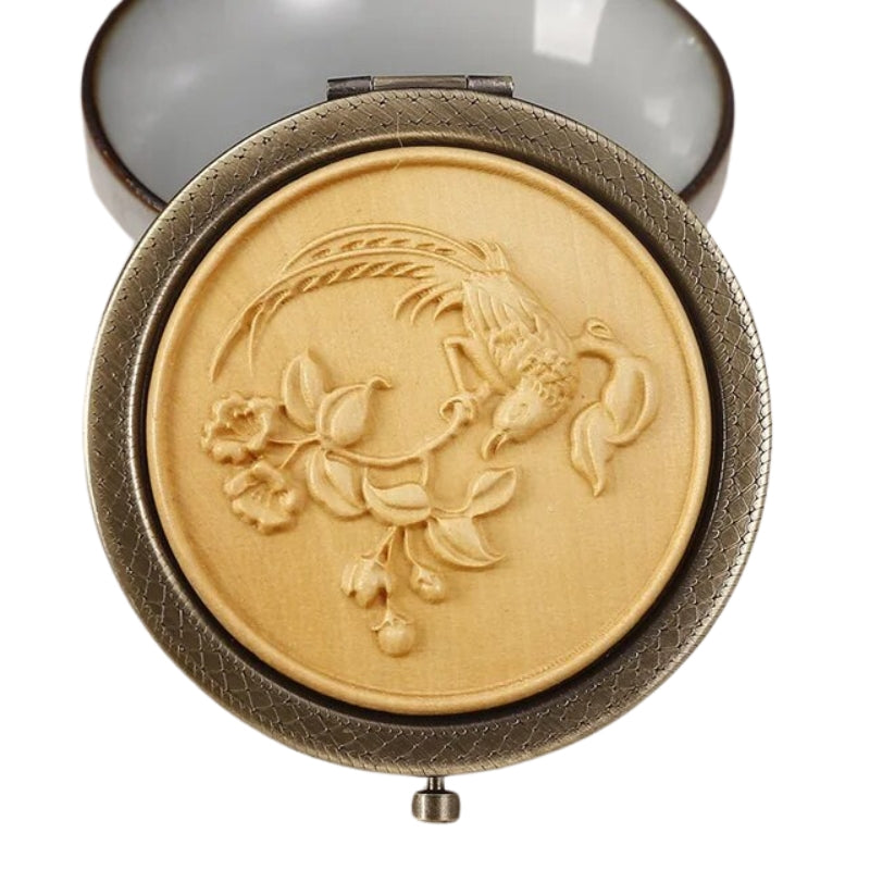 Miroir De Poche Décoratif Bois