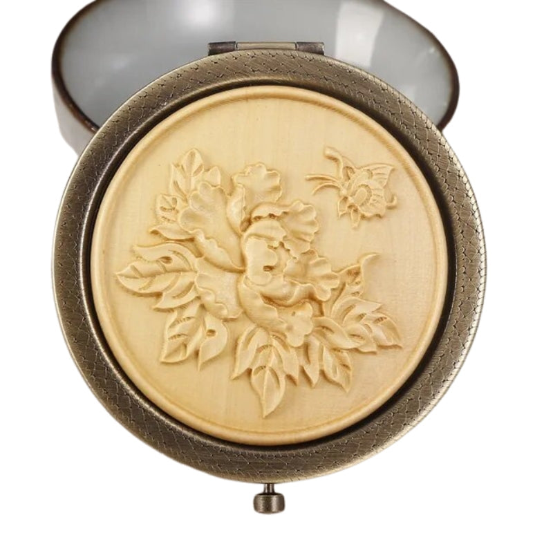 Miroir De Poche Décoratif Bois