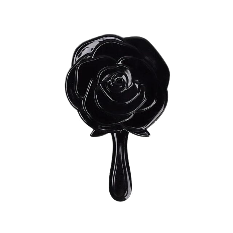 Miroir de poche en forme de rose