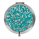 Argent avec des Strass Vert
