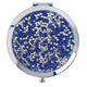 Argent avec des Strass Bleu