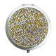 Argent avec des Strass Jaune