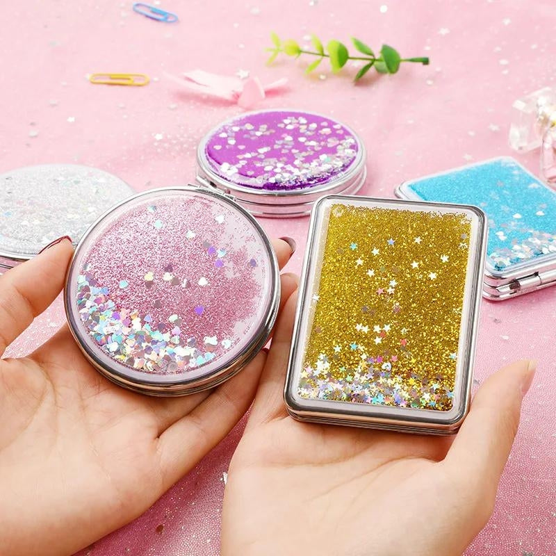 Miroir pailleté au format poche