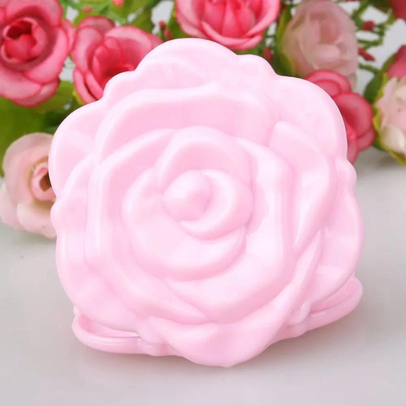 Miroir rose compact de poche