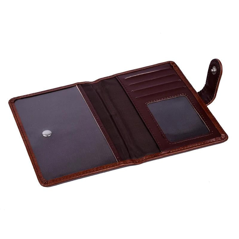 Organisateur de documents de voyage en simili pour homme