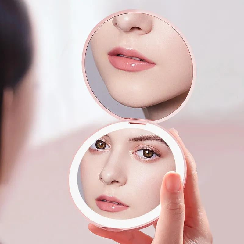 Petit miroir de poche LED