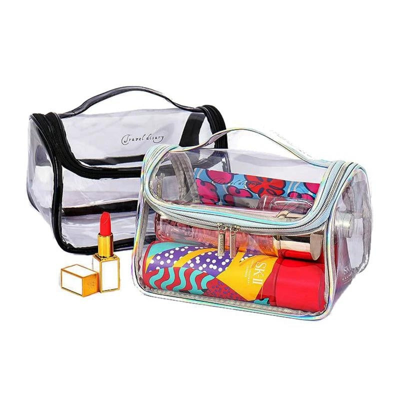 Pochette de toilette femme pour produits en avion