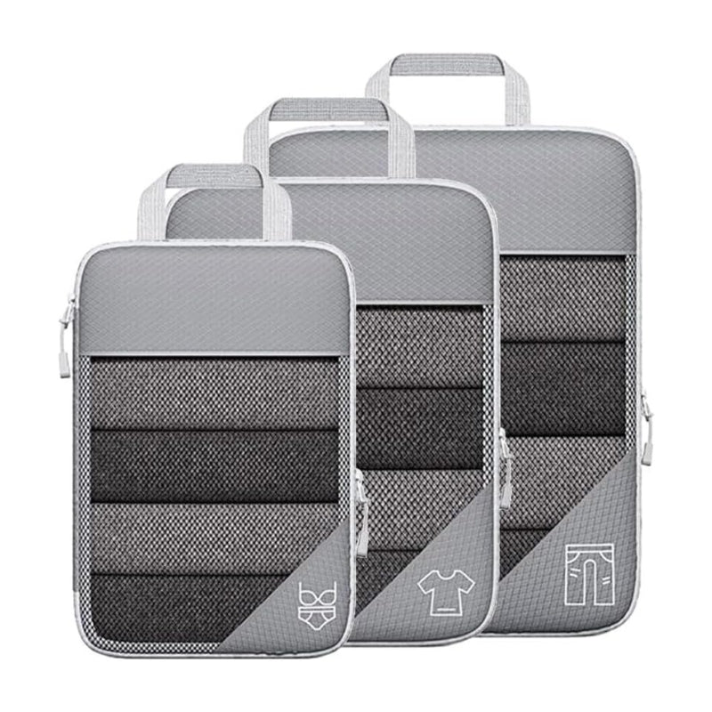 Pochette organisatrice compressible pour valise
