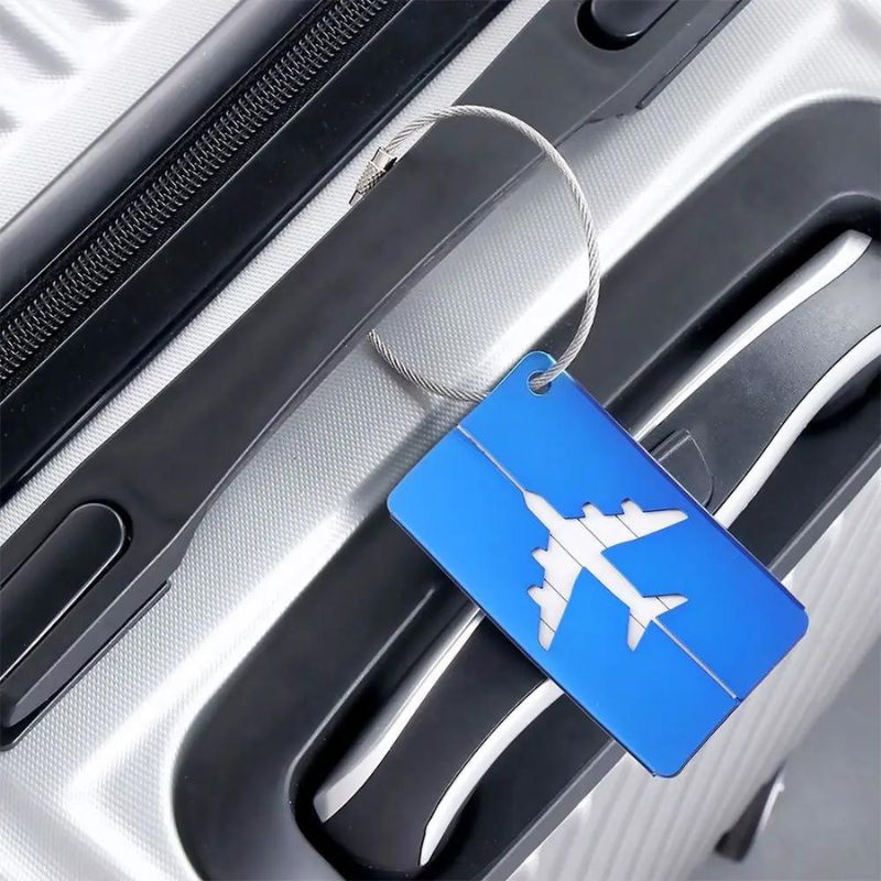 Porte-étiquette de valise en métal