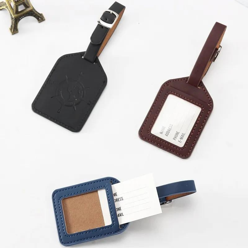 Porte-étiquette en simili pour bagage