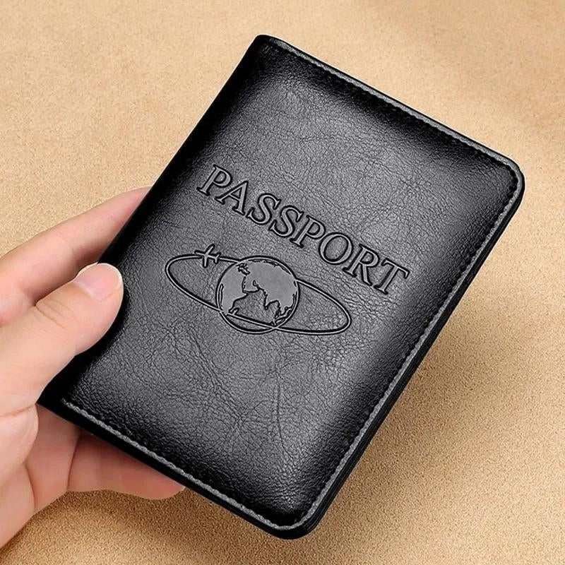 Porte-passeport en cuir pour homme
