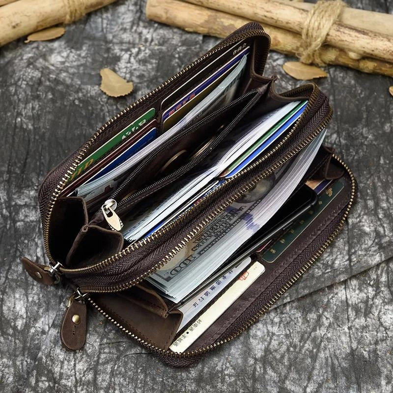 Portefeuille homme en cuir pour voyager
