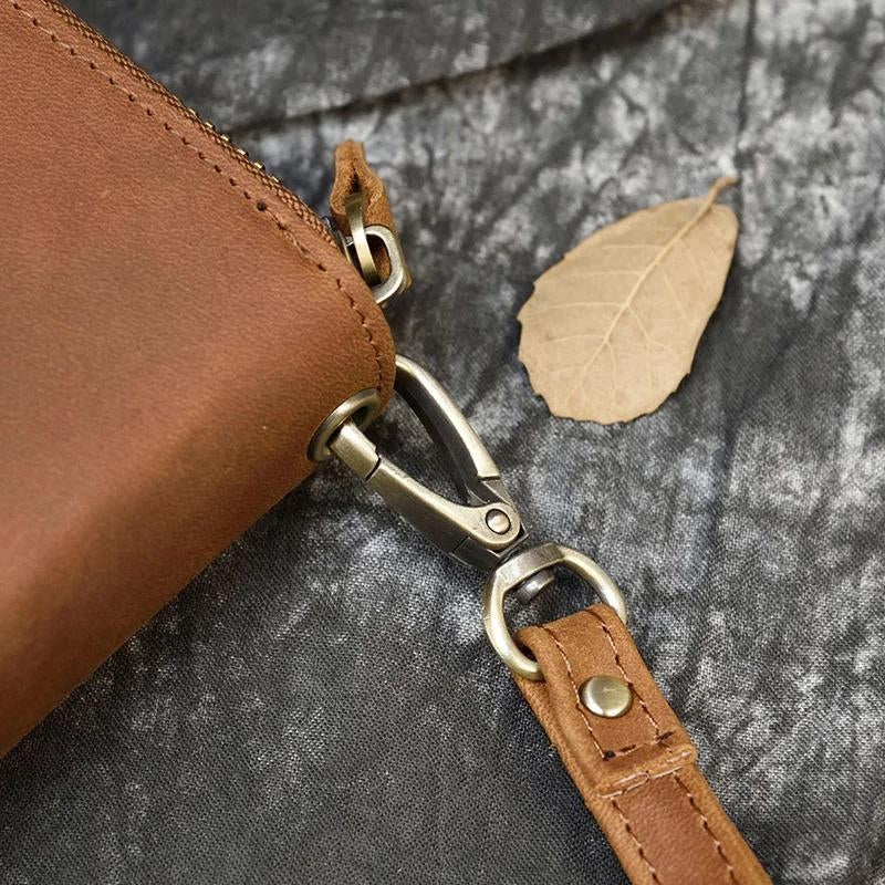 Portefeuille masculin de voyage en cuir