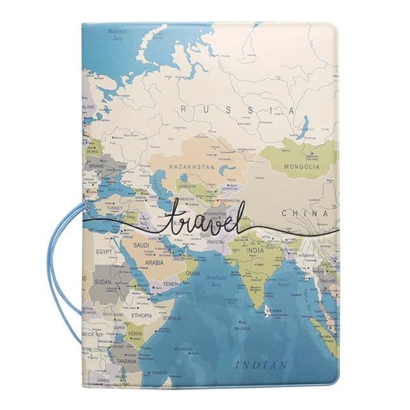 Protège Passeport Carte Du Monde
