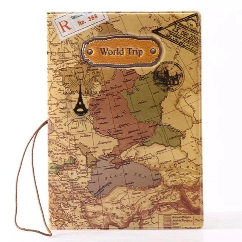 Protège Passeport Carte Du Monde