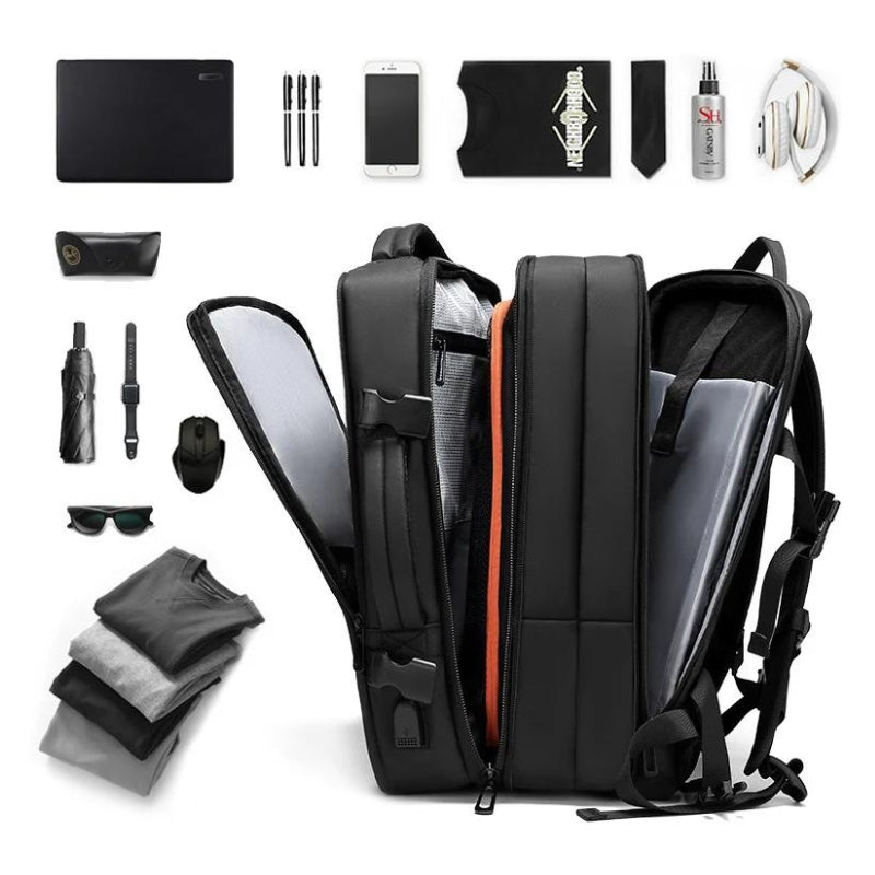 Erweiterbarer Reiserucksack