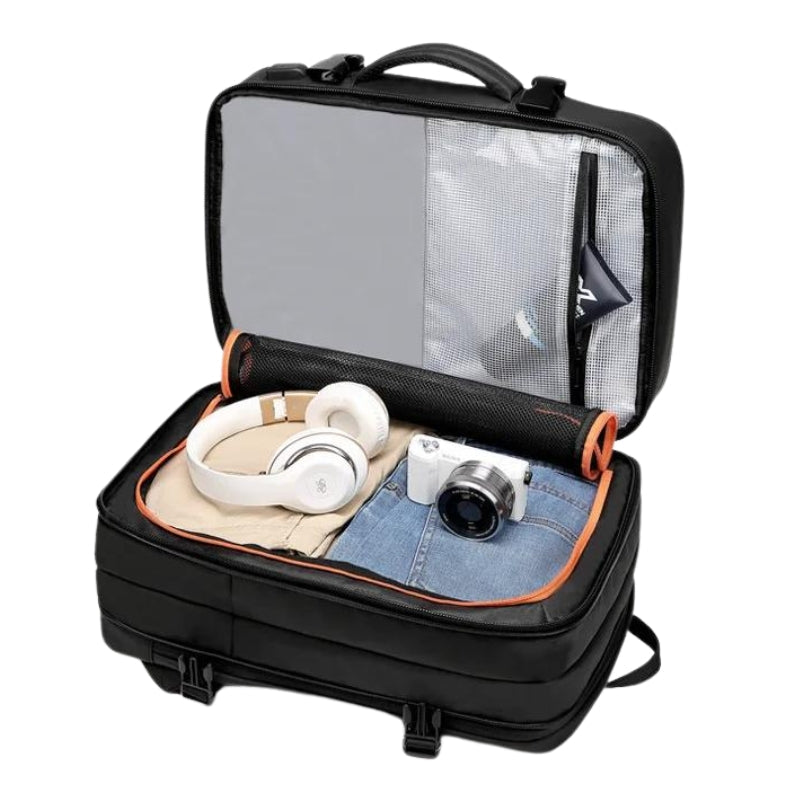 Erweiterbarer Reiserucksack