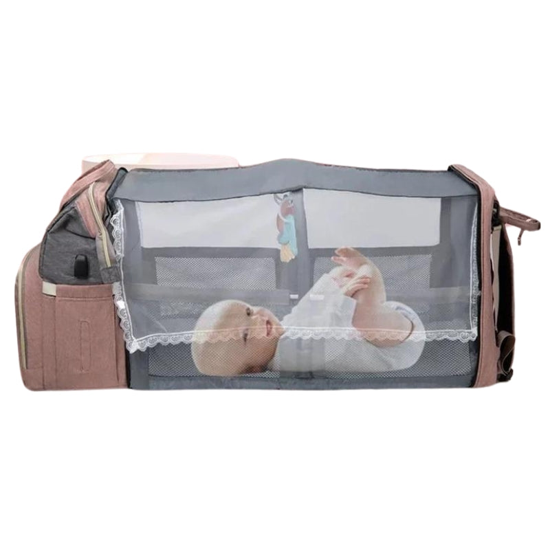 Wickeltasche mit Babybett