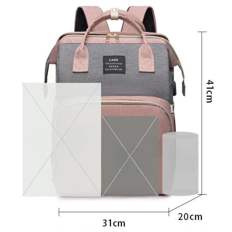 Wickeltasche mit Babybett