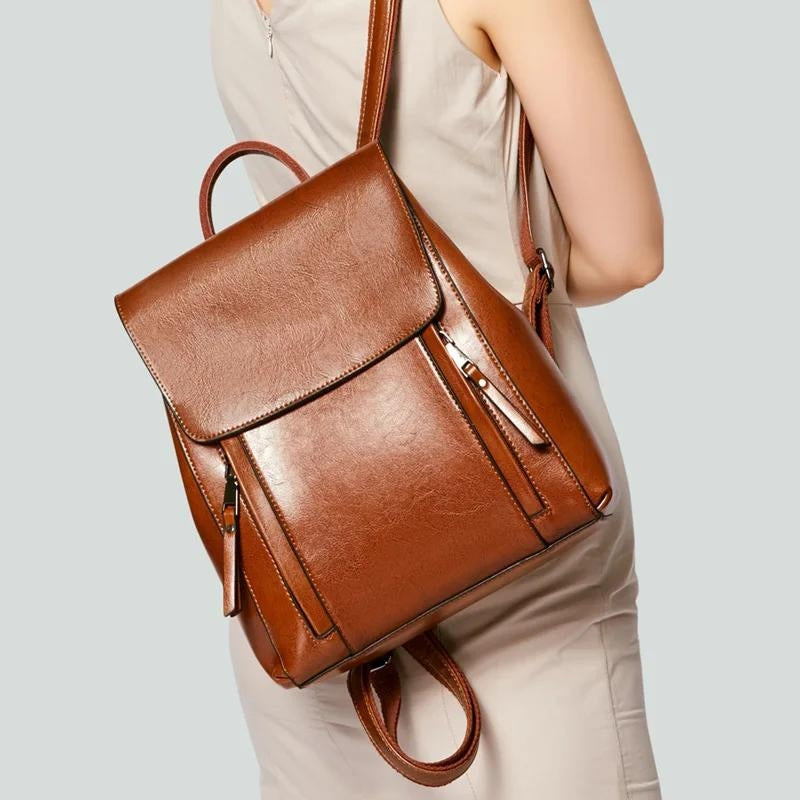 Sac dorsal en cuir pour femme
