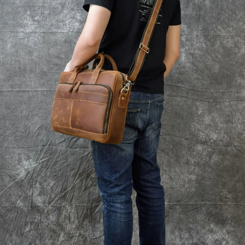 Sac en cuir pour ordinateur homme